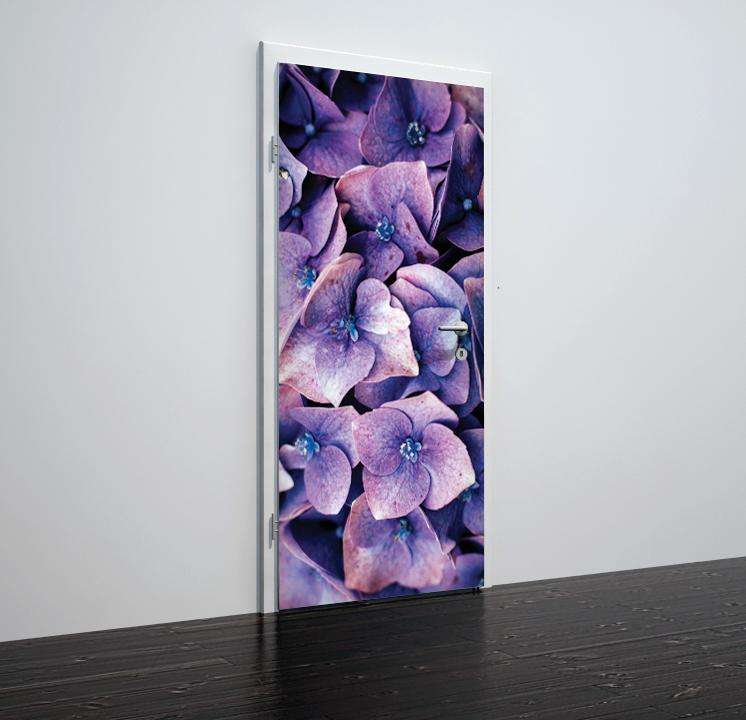 Folija za vrata z motivom indigo tekstura