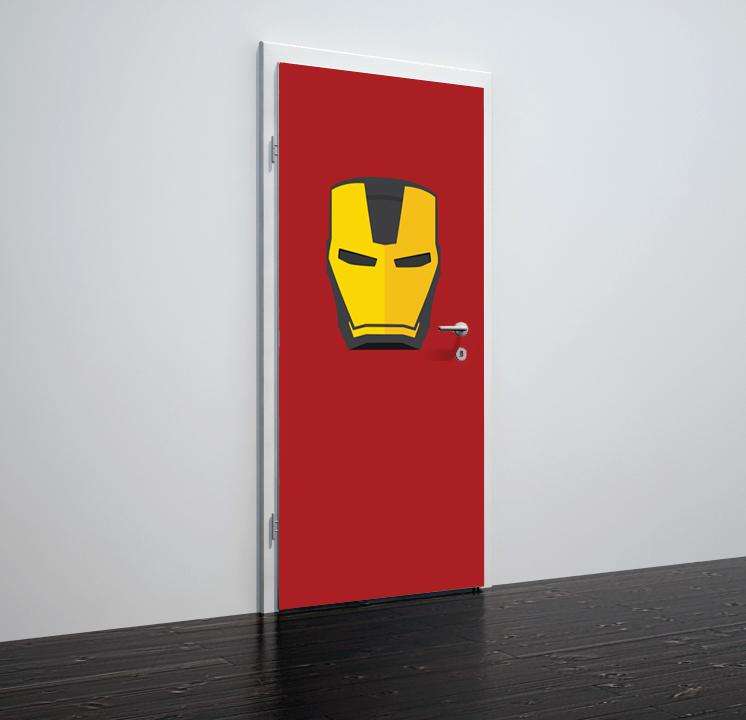 Folija za vrata z motivom ironman