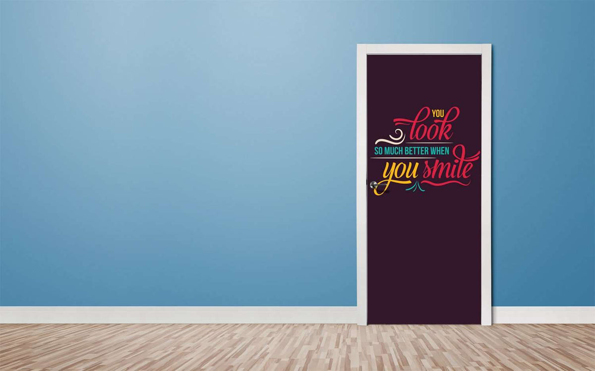 Folija za vrata just smile – prikaz izdelka