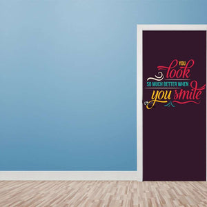 Folija za vrata Just smile - TA098-Life-decor.si