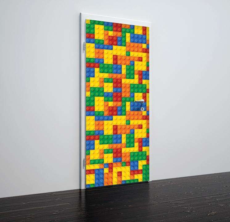 Folija za vrata z motivom lego