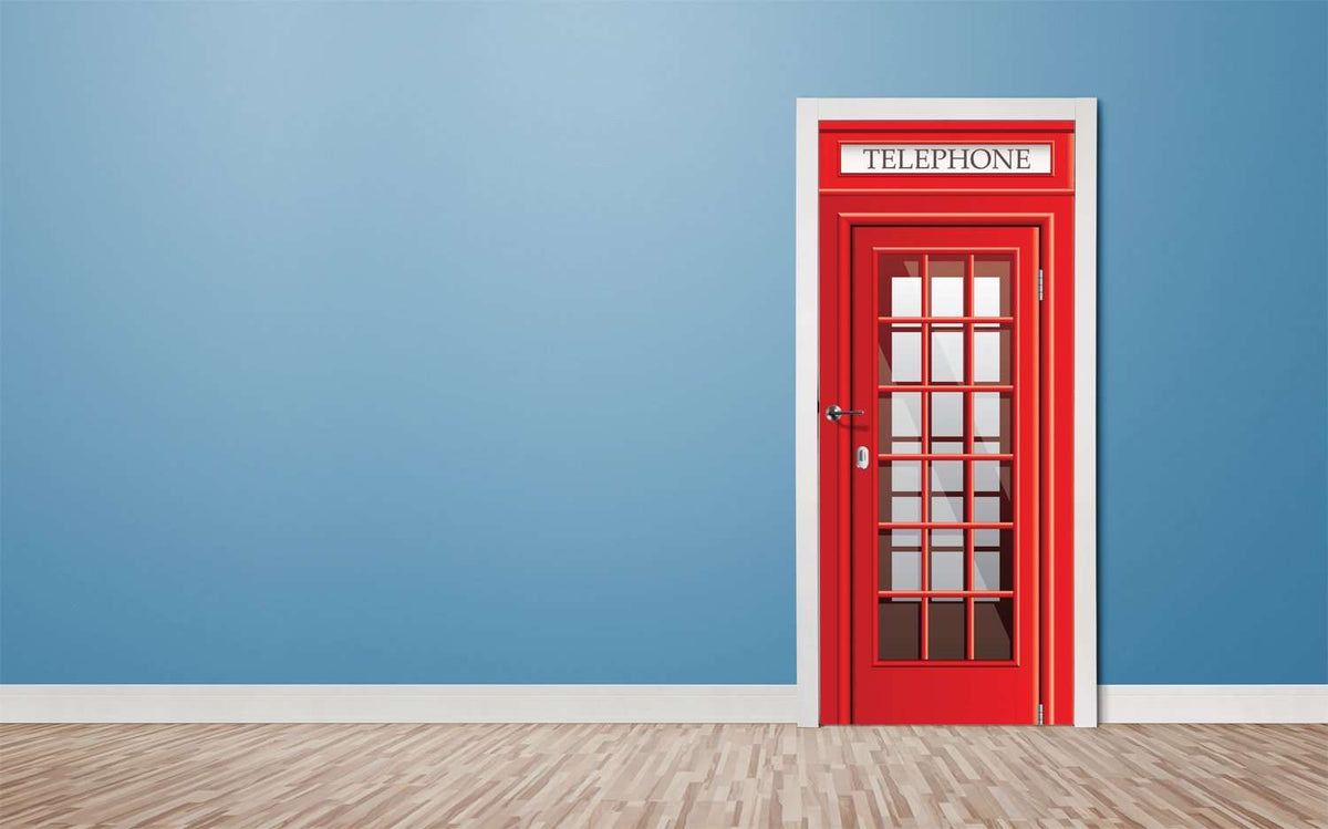 Folija za vrata londonska rdeča telefonska govorilnica – prikaz izdelka