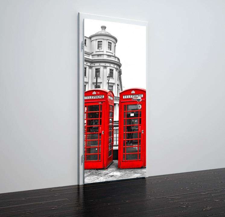 Folija za vrata z motivom london