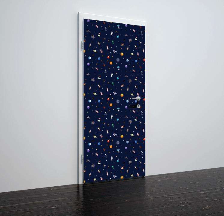 Folija za vrata z motivom outer space