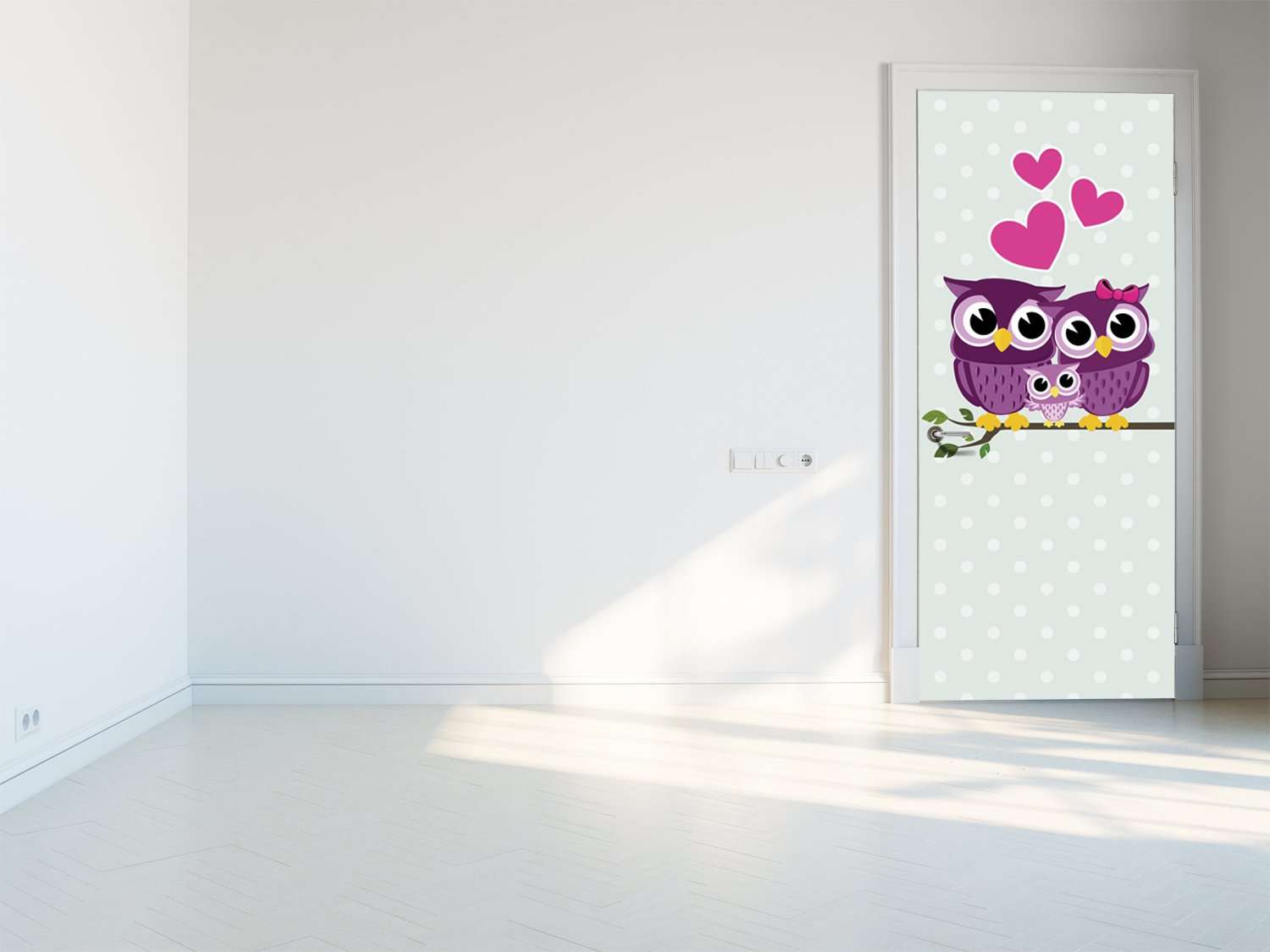 Folija za vrata Owl - TA096-Life-decor.si