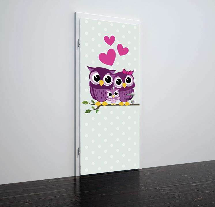 Folija za vrata z motivom owl