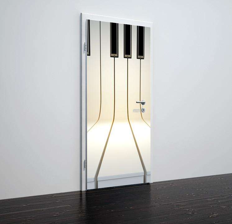 Folija za vrata z motivom piano keys