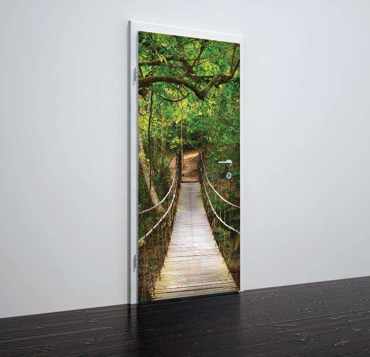 Folija za vrata Rope bridge in nature - TA058-Life-decor.si