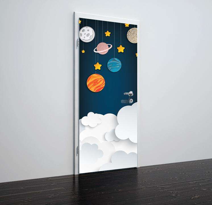 Folija za vrata z motivom space