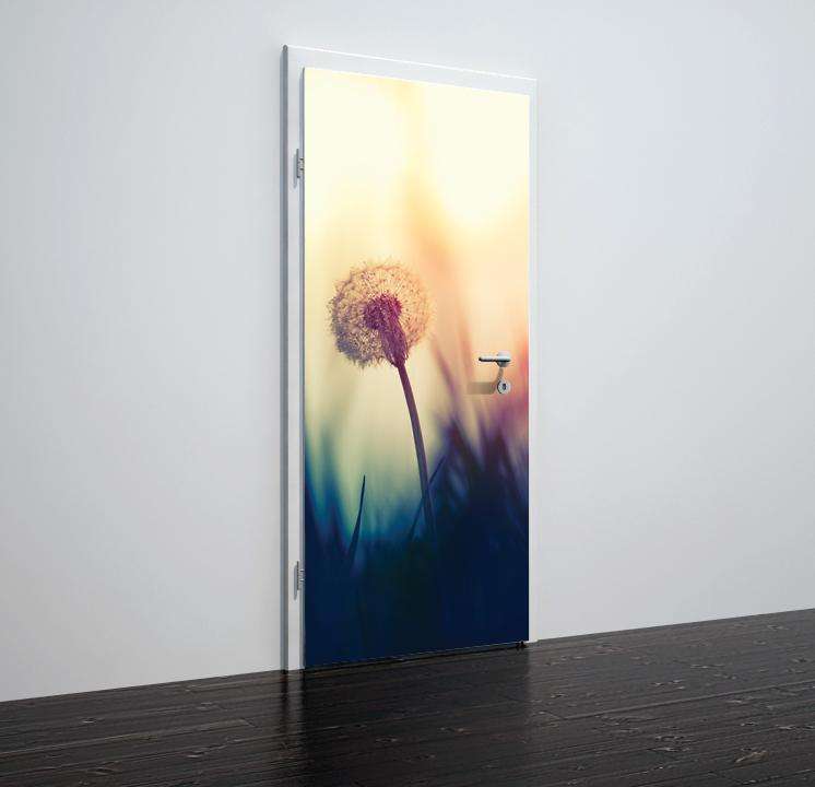 Folija za vrata z motivom spring dandelion
