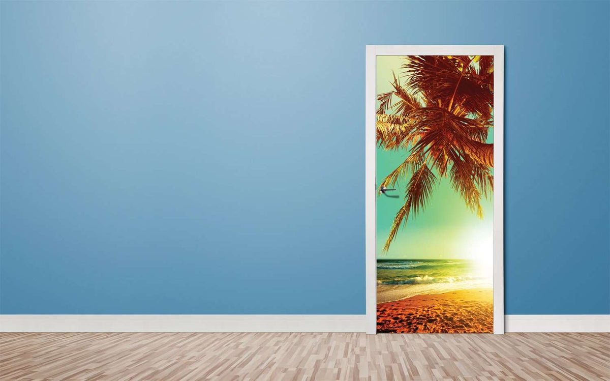 Folija za vrata tropical beach – prikaz izdelka