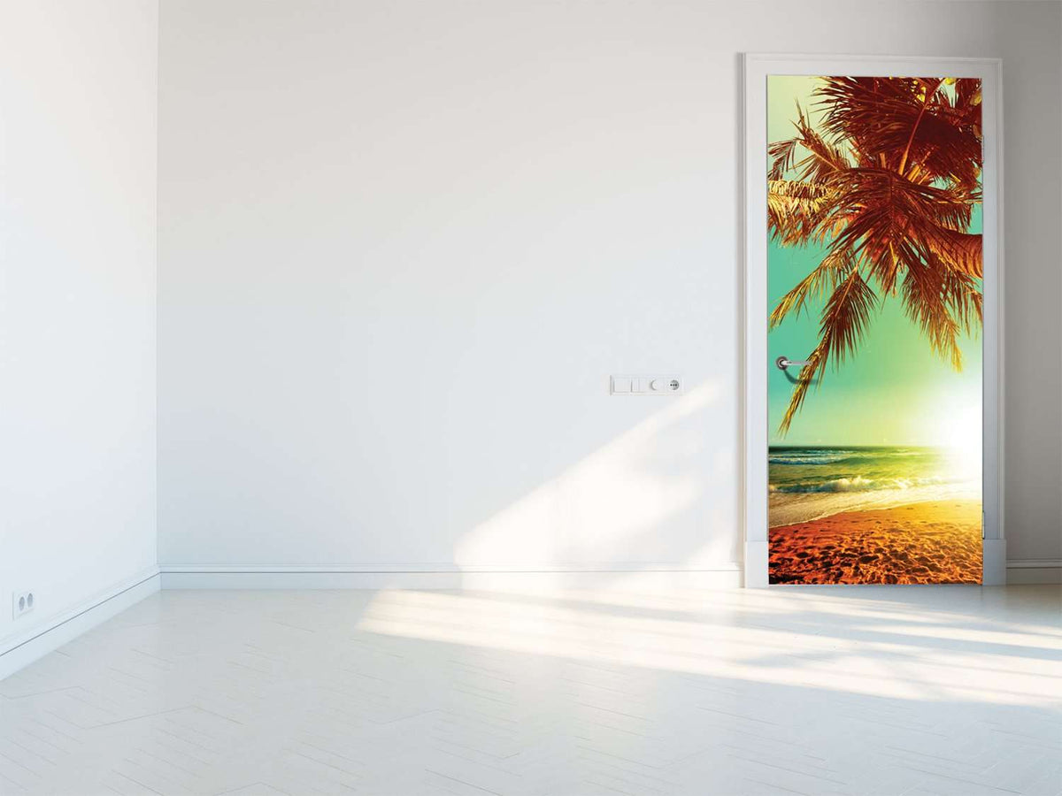 Folija za vrata tropical beach – prikaz izdelka