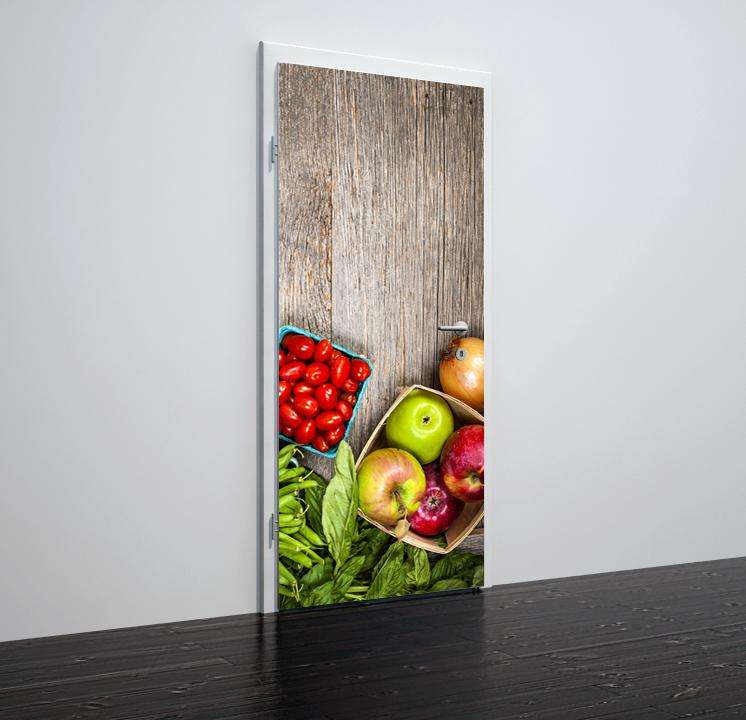 Folija za vrata z motivom vegetables