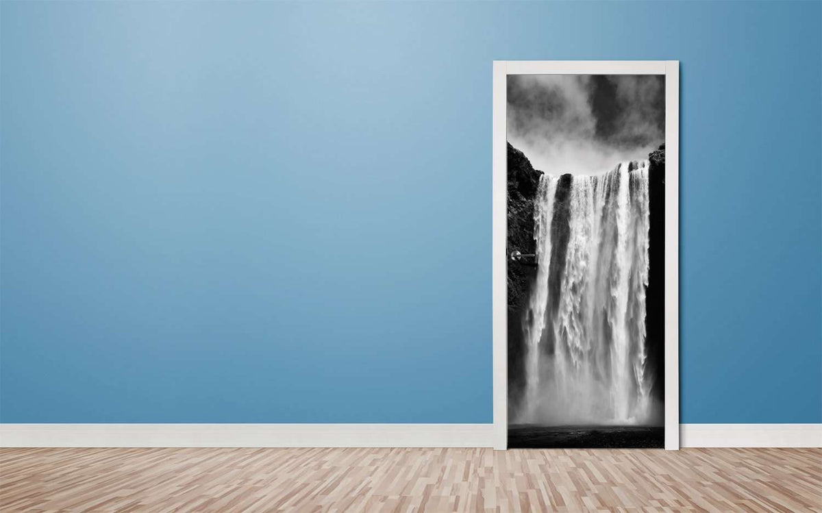 Folija za vrata waterfall b&w – prikaz izdelka
