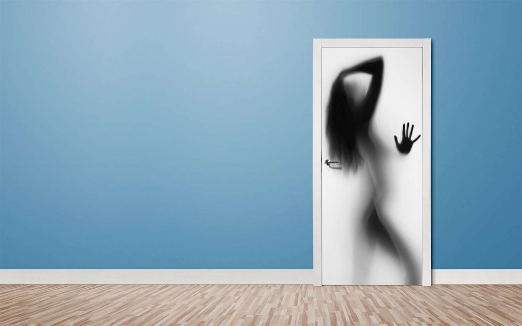 Folija za vrata woman silhuette in shower – prikaz izdelka