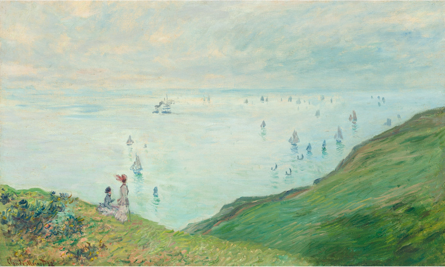 Cliffs at Pourville (1882) by Claude Monet, poster PS182