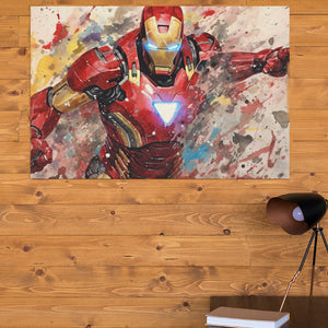 Iron Man slika, Dječja umjetnička djela, Marvel zidni dekor, Dječja soba Tiskani, Iron Man poster, crtana umjetnička djela, Dječja zidna dekoracija - PIC007-Life-decor.si