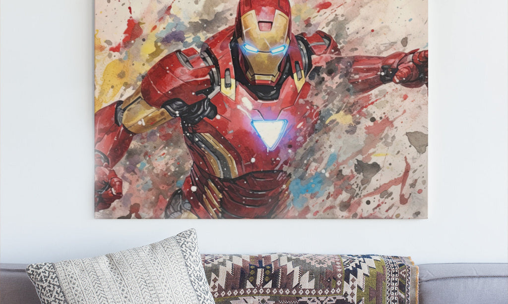 Iron Man slika, Dječja umjetnička djela, Marvel zidni dekor, Dječja soba Tiskani, Iron Man poster, crtana umjetnička djela, Dječja zidna dekoracija - PIC007-Life-decor.si