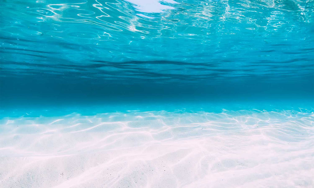 Zaštitnik od prskanja vodom Tropical blue ocean, kaljeno staklo - KA112