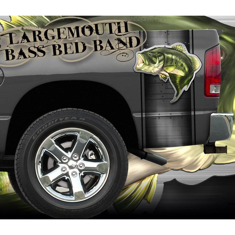 Largemouth Bass Bed Band 2 nalepke, samolepilne - AUR078-Life-decor.si