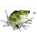 Largemouth Bass nalepke, samolepilne - AUR075-Life-decor.si