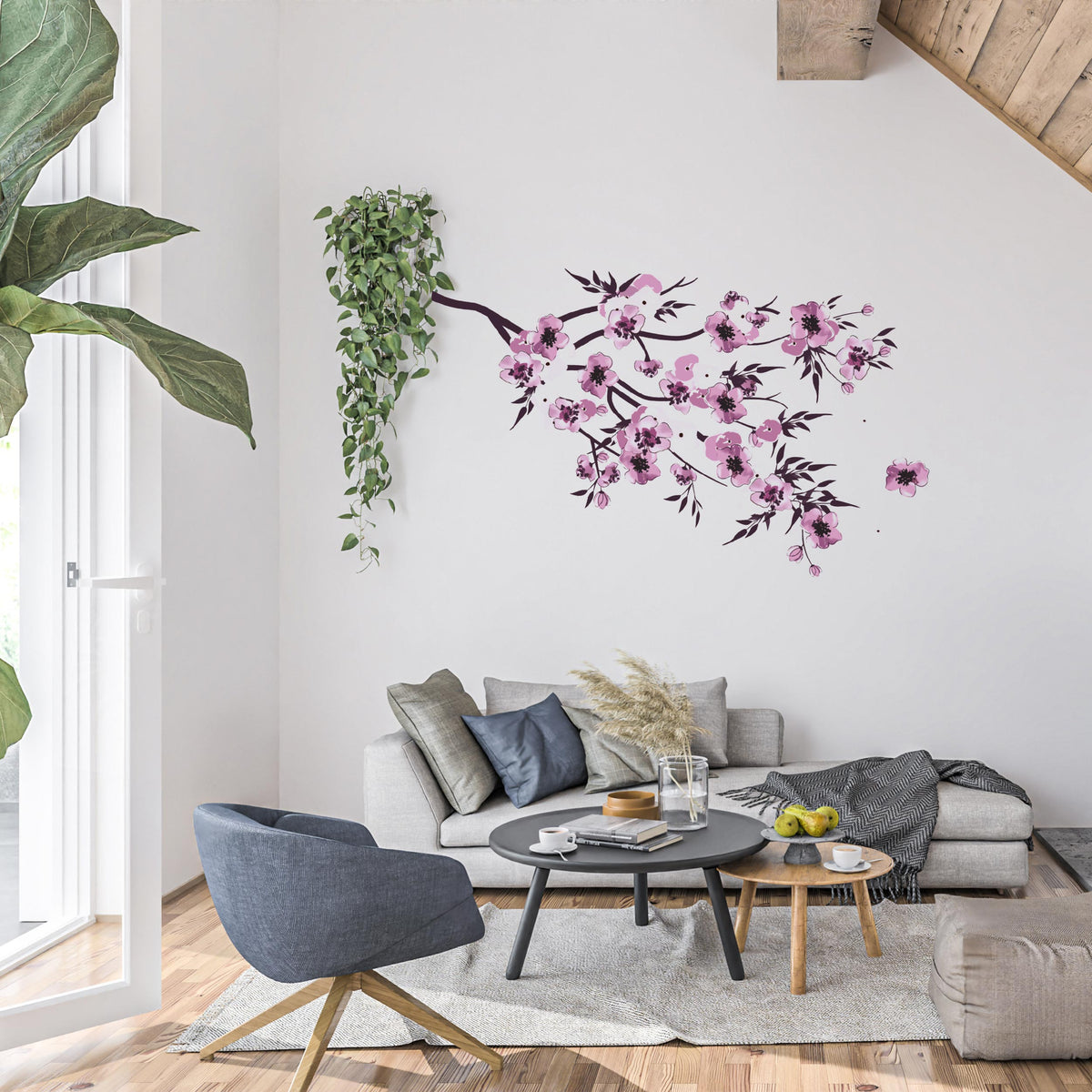 Stenske nalepke Fleurs - WS053
