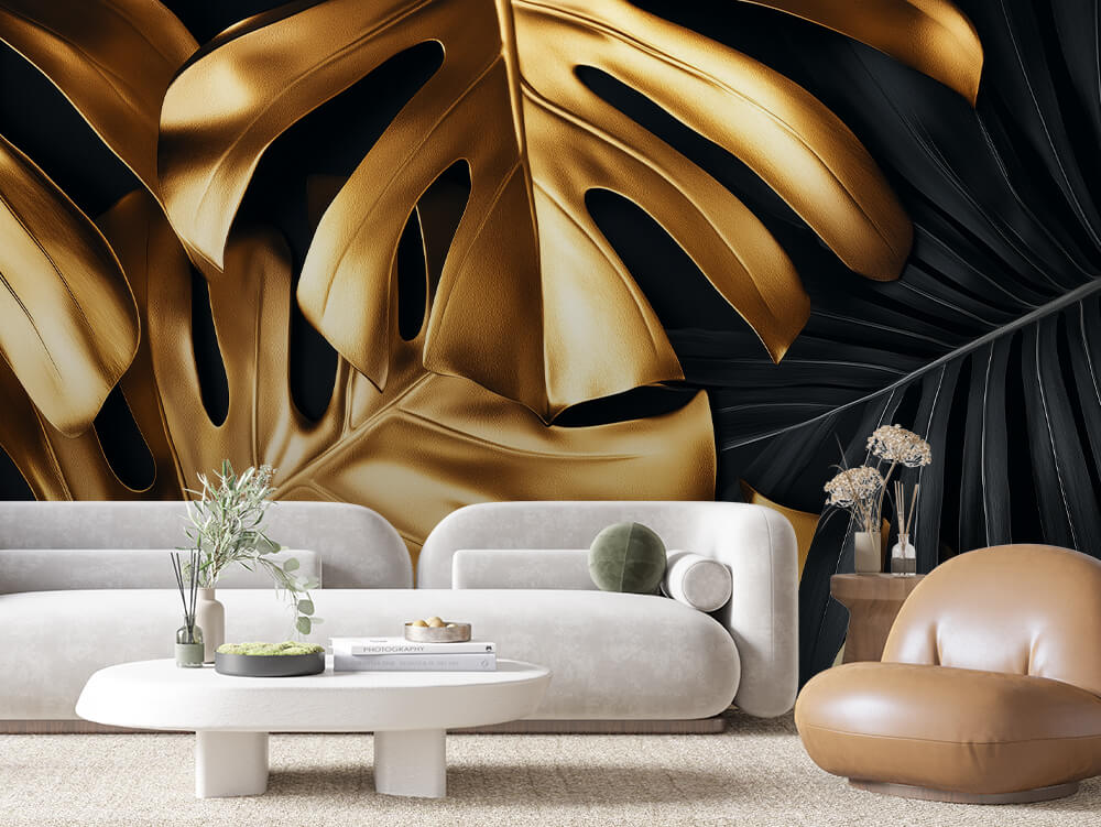 Samolepilne fototapete za steno elegantne Leaves za naravno vzdušje - LIST009