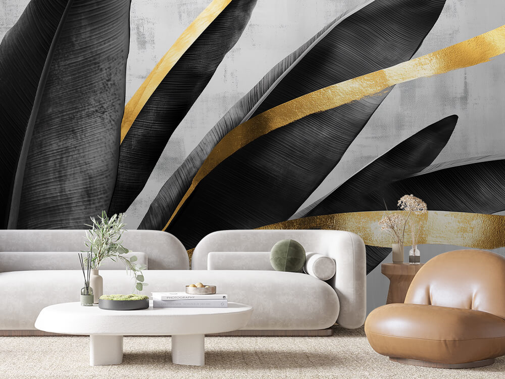 Samolepilne fototapete za steno elegantne Leaves za naravno vzdušje - LIST014
