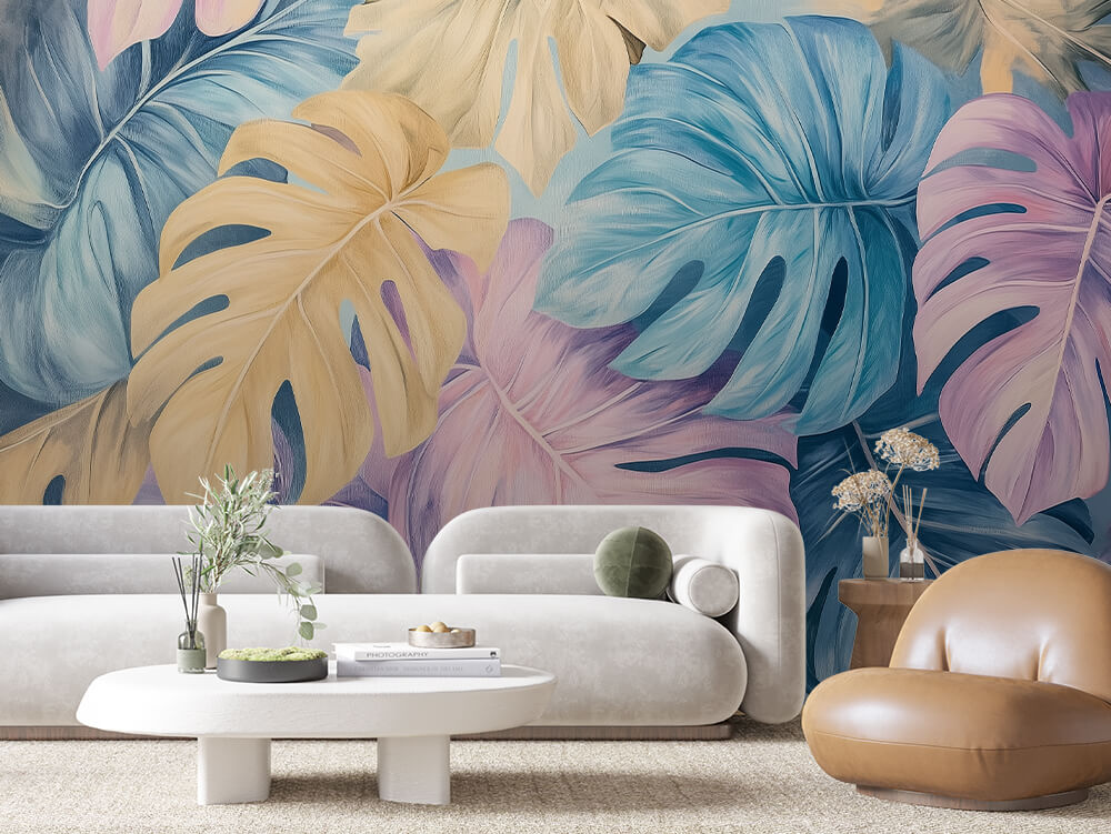 Samolepilne fototapete za steno elegantne Leaves za naravno vzdušje - LIST049