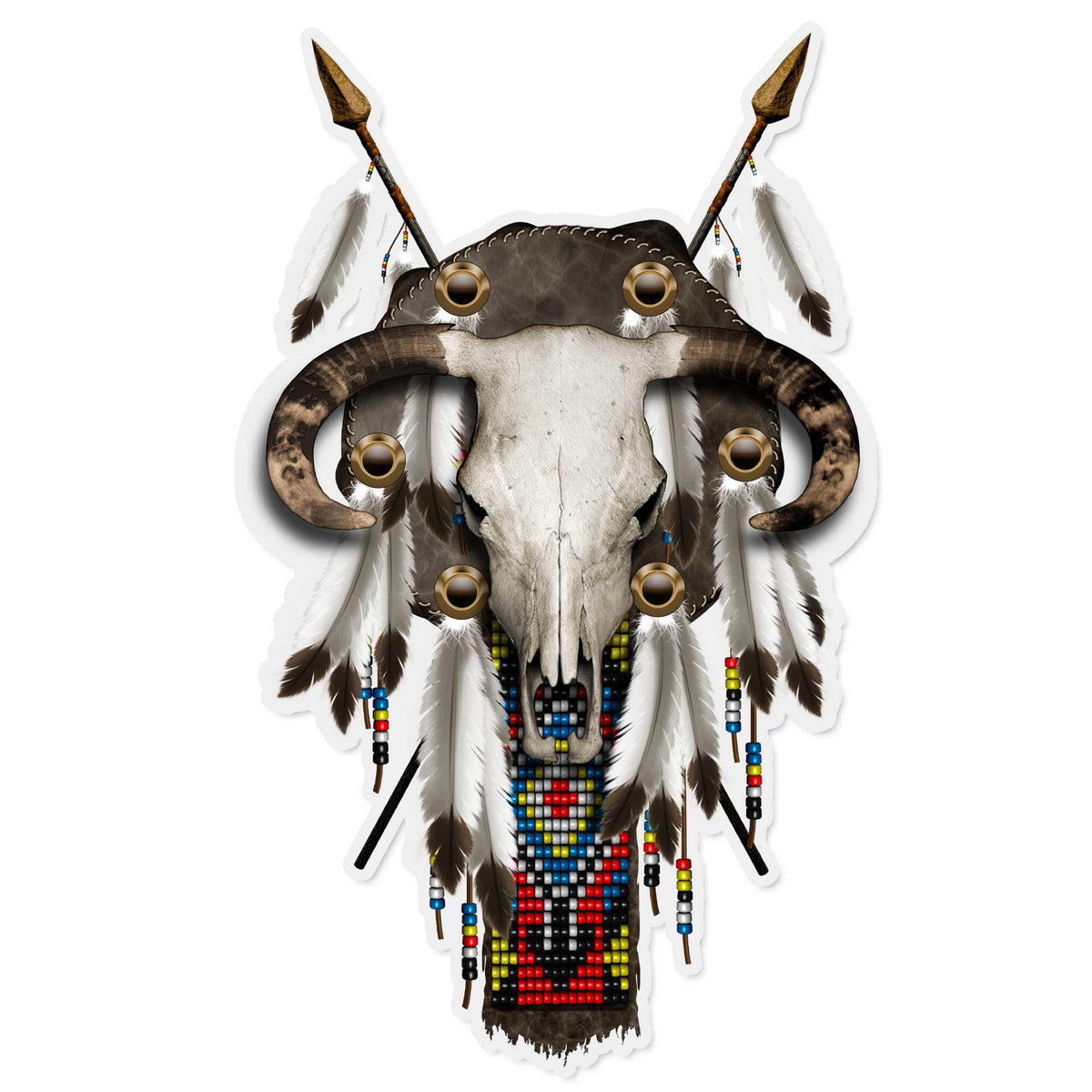 Nalepka Bull Skull. AUR028-Life-decor.si