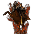 Nalepka za avto, motor, skuter Reaper on Horseback. Prozorna folija, vodoodporna. AUR231-Life-decor.si