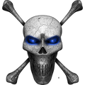 Nalepka za avto, motor, skuter Skull Crossbones. Prozorna folija, vodoodporna. AUR241-Life-decor.si
