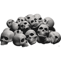 Nalepka za avto, motor, skuter Skull Pile. Prozorna folija, vodoodporna. AUR235-Life-decor.si