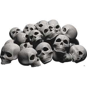 Nalepka za avto, motor, skuter Skull Pile. Prozorna folija, vodoodporna. AUR235-Life-decor.si