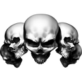Nalepka za avto, motor, skuter Skulls. Prozorna folija, vodoodporna. AUR200-Life-decor.si