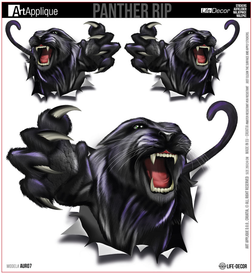 Nalepke Panther rip za avto ali motor. AUR007-Life-decor.si