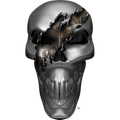 Nalepke Ripped Metal Skull za avto ali motor. AUR010-Life-decor.si
