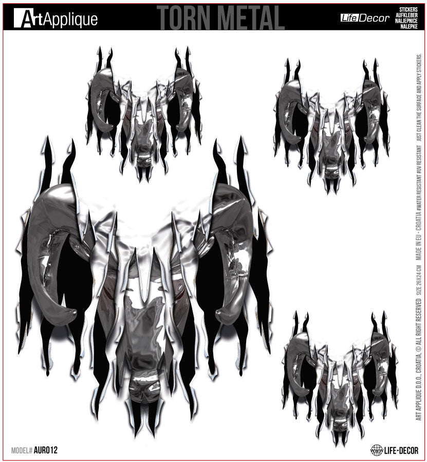 Nalepke Torn Metal za avto ali motor. AUR012-Life-decor.si