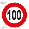 Naljepnica ograničenja brzine 100 km/h, 16cm promjer