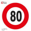 Naljepnica ograničenja brzine 80 km/h, 16cm promjer