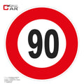 Naljepnica ograničenja brzine 90 km/h, 16cm promjer