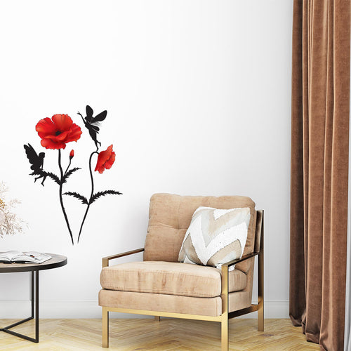 Stenske nalepke Mak, Poppy fairy - M32