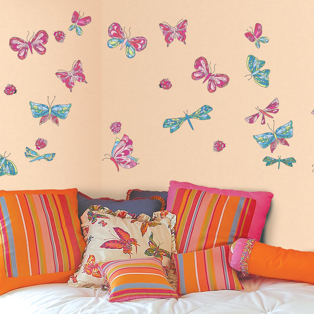 Stenske nalepke Metulji, Color Butterfly - DWS007