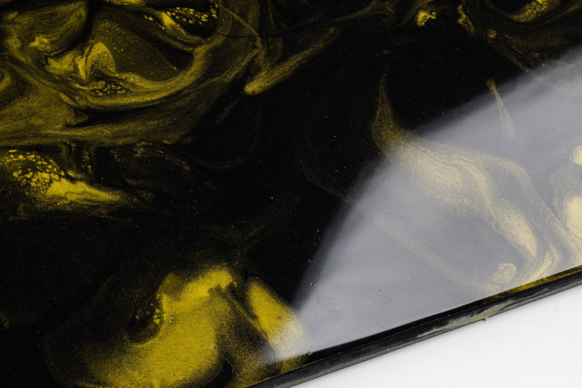 Epoxy pod Deep Black & Yellow Gold - EP021