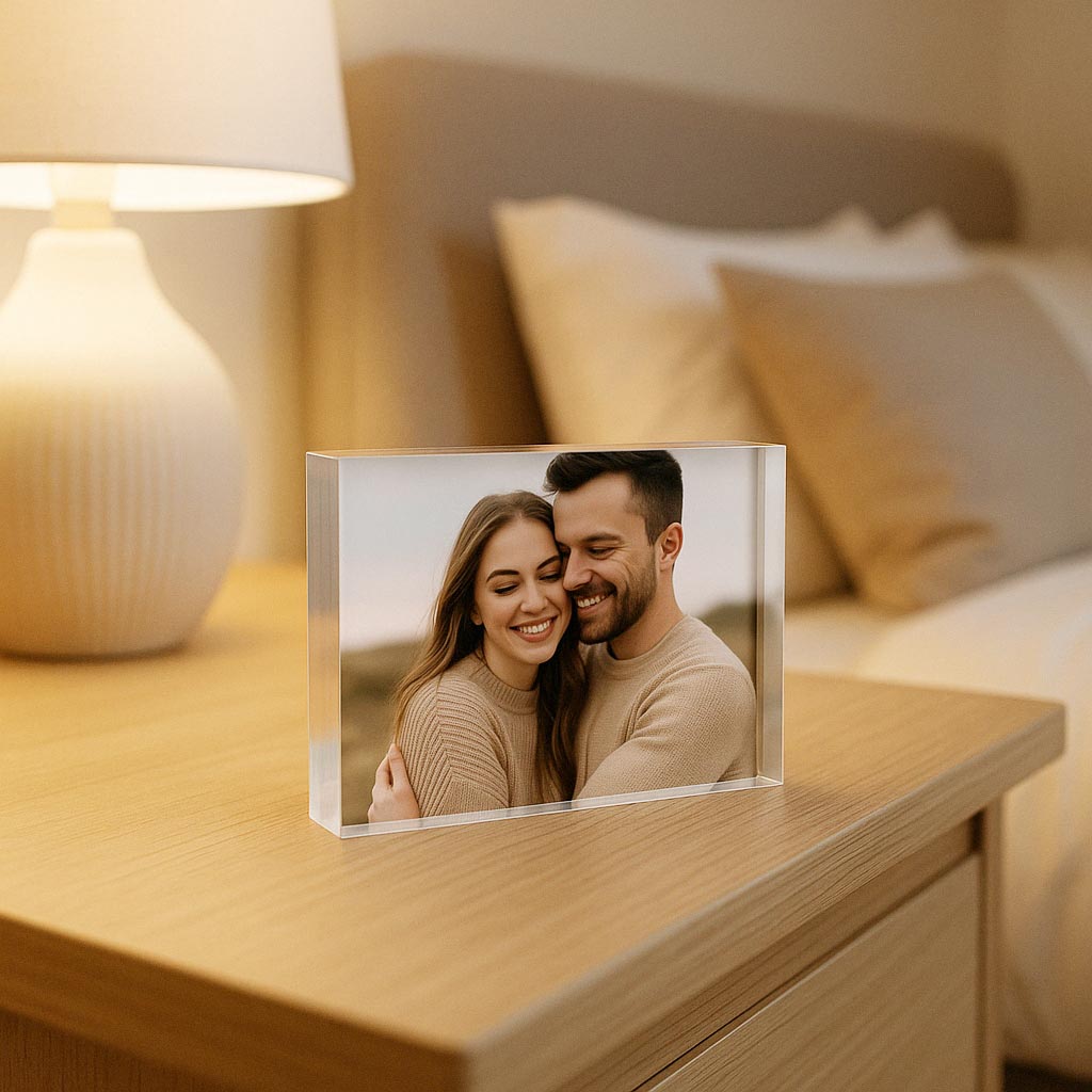 Personaliziran foto blok iz akrilnega stekla – Tvoj trenutek v 3D