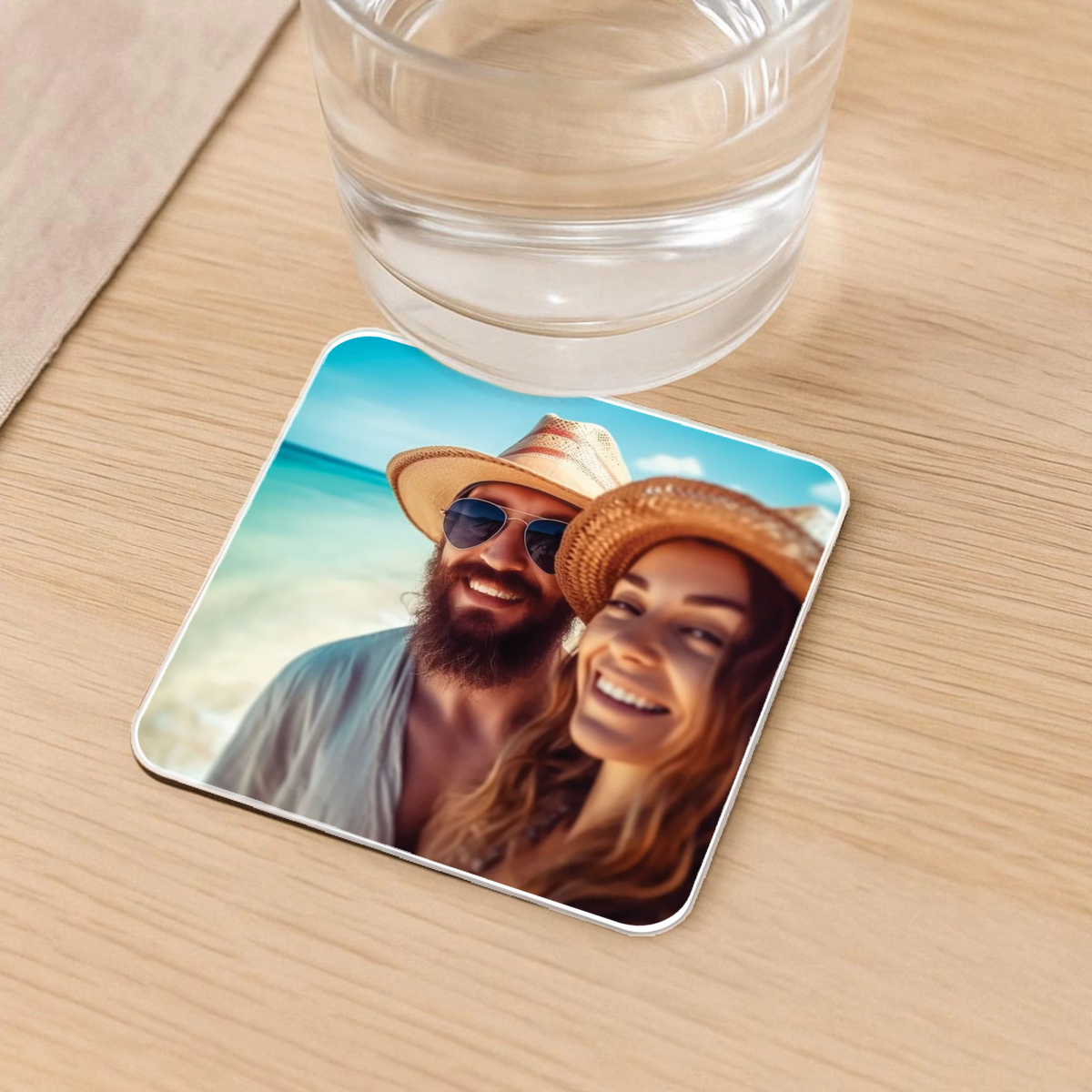 Personalizirani podstavki za kozarce s fotografijo – set 4 kosov