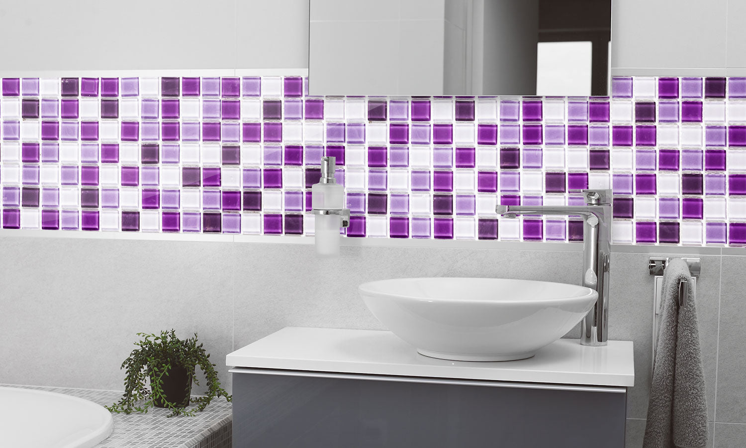 Plošče za kuhinje Abstract tile - PVC plošče / Pleksi steklo - s tiskom za kuhinjo, Zidne obloge PKU104-Life-decor.si