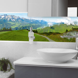 Plošče za kuhinje Alps panorama - PVC plošče / Pleksi steklo - s tiskom za kuhinjo, Zidne obloge PKU218-Life-decor.si