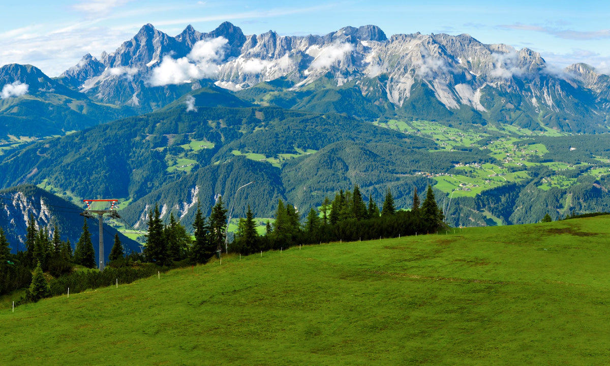 Plošče za kuhinje Alps panorama - PVC plošče / Pleksi steklo - s tiskom za kuhinjo, Zidne obloge PKU218-Life-decor.si