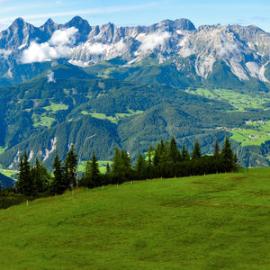 Plošče za kuhinje Alps panorama - PVC plošče / Pleksi steklo - s tiskom za kuhinjo, Zidne obloge PKU218-Life-decor.si